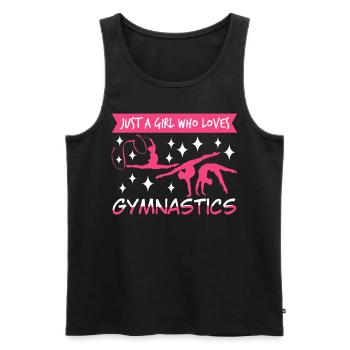 Rhythmische Sportgymnastik RSG Turnen - Männer Premium Bio Tank Top - Schwarz - Vorne - AI Model Male 178 light (178cm)