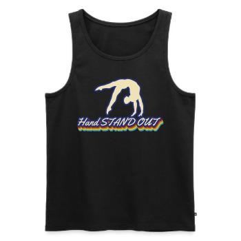 Handstand RSG Gymnastics Gymnastics - Men's Premium Organic Tank Top - black - Front - AI Model Male 178 light (178cm)