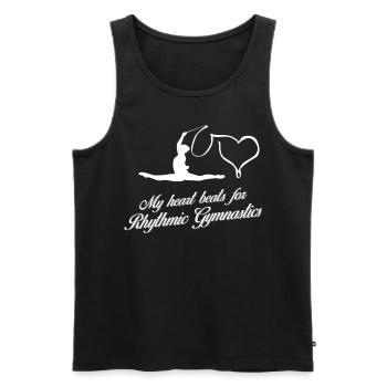 RSG Turnen Rhythmische Sportgymnastik - Männer Premium Bio Tank Top - Schwarz - Vorne - AI Model Male 178 light (178cm)