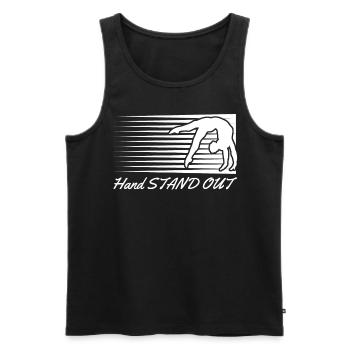 Rhythmische Sportgymnastik Turnen - Männer Premium Bio Tank Top - Schwarz - Vorne - AI Model Male 178 light (178cm)