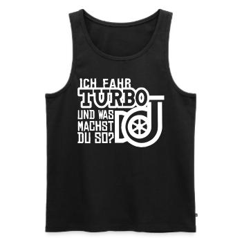 Turbolader Spruch Werkstatt Tuning - Männer Premium Bio Tank Top - Schwarz - Vorne - Michal (187cm)