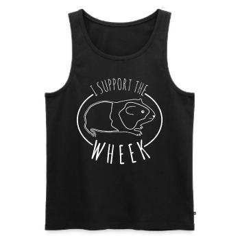 Blague des cochons d’Inde - Débardeur bio Premium Homme - noir - Devant - Michal (187cm)