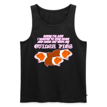 Guinea Pig - Männer Premium Bio Tank Top - Schwarz - Vorne - Michal (187cm)