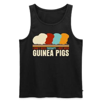 Meerschweinchen Retro Guinea Pigs - Men's Premium Organic Tank Top - black - Front - Michal (187cm)