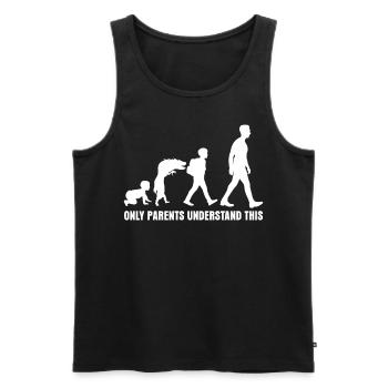 Trotzphase Kindererziehung Vater Mutter - Männer Premium Bio Tank Top - Schwarz - Vorne - AI Model Male 178 light (178cm)