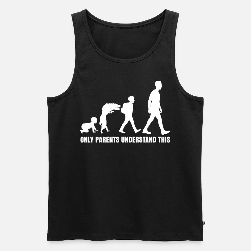Trotzphase Kindererziehung Vater Mutter - Männer Premium Bio Tank Top - Schwarz