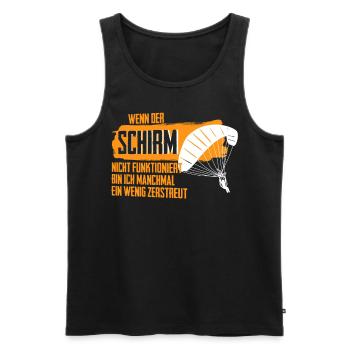 Paragliding Gleitsegeln Paraglider - Männer Premium Bio Tank Top - Schwarz - Vorne - Michal (187cm)