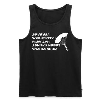 Fallschirm Skydiving Fallschirmspringer - Männer Premium Bio Tank Top - Schwarz - Vorne - AI Model Male 178 light (178cm)