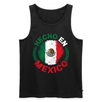 Mexican Eagle Gift Made in Mexico - Men's Premium Organic Tank Top - black - Front - Michal (187cm)