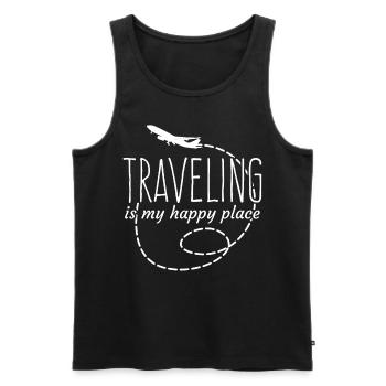 Travel Holiday Travel Excursion Air Travel - Men's Premium Organic Tank Top - black - Front - AI Model Male 178 light (178cm)