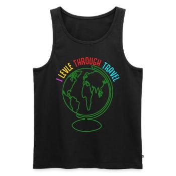 Travel Travel Air Travel Holiday Excursion - Men's Premium Organic Tank Top - black - Front - AI Model Male 178 light (178cm)