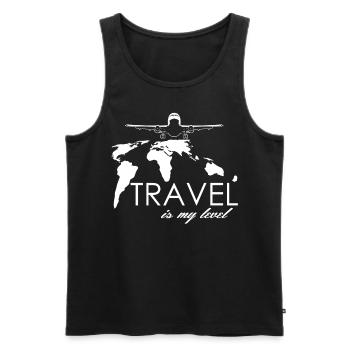 Reise Verreisen Urlaub Weltreise - Männer Premium Bio Tank Top - Schwarz - Vorne - Michal (187cm)