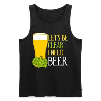 Beer Party Hobby Brewer Beer Brewer - Men's Premium Organic Tank Top - black - Front - AI Model Male 178 light (178cm)