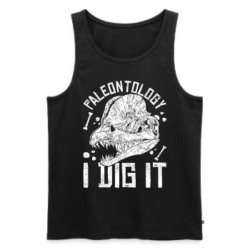 Paleontology I dug it up Paleontologist - Men's Premium Organic Tank Top - black - Front - Michal (187cm)
