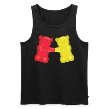 Gummy Bears Dancing Boogie Woogie - Débardeur bio Premium Homme - noir - Devant - Michal (187cm)