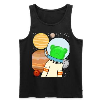 Gummy bears in space - Men's Premium Organic Tank Top - black - Front - AI Model Male 178 light (178cm)