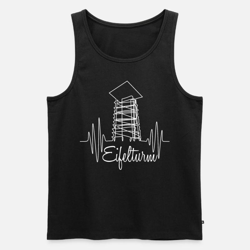 Eifel Aussichtsturm Wandern Eifler - Männer Premium Bio Tank Top - Schwarz