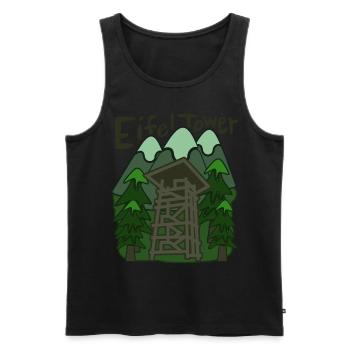 Aussichtsturm Eifel Eifeler Eifler - Männer Premium Bio Tank Top - Schwarz - Vorne - AI Model Male 178 light (178cm)