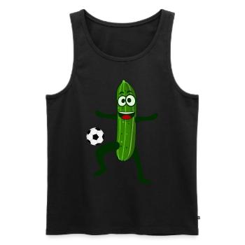 Gurke Fußball Fußballverein Gurken - Männer Premium Bio Tank Top - Schwarz - Vorne - AI Model Male 178 light (178cm)