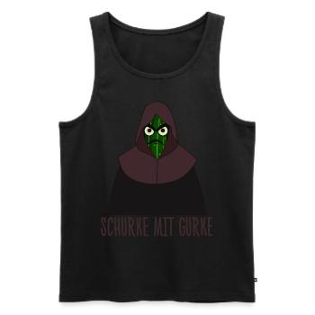 Gurken Schurke - Männer Premium Bio Tank Top - Schwarz - Vorne - Michal (187cm)