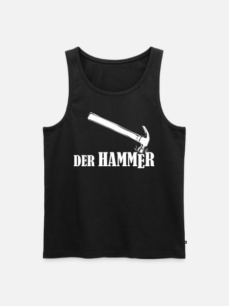 Hammer Zimmermann Dachdecker Steinmetz - Männer Premium Bio Tank Top - Schwarz