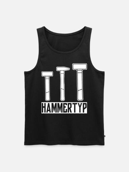 Hammer Dachdecker Hämmer Zimmermann - Männer Premium Bio Tank Top - Schwarz