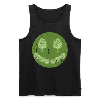 Beer Smile Beer Brewer Hops - Men's Premium Organic Tank Top - black - Front - AI Model Male 178 light (178cm)