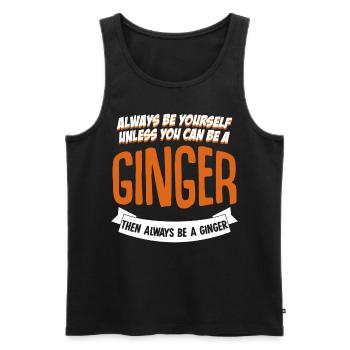 Rote Haare Rothaarig Rotschopf - Männer Premium Bio Tank Top - Schwarz - Vorne - AI Model Male 178 light (178cm)
