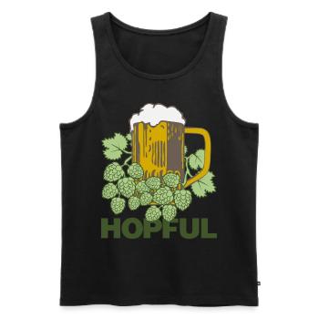 Hops Beer Saying Brewery Hobby Brewer - Men's Premium Organic Tank Top - black - Front - AI Model Male 178 light (178cm)