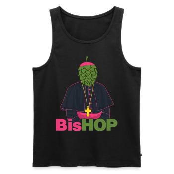 Hops Bishop Beer Brewery - Men's Premium Organic Tank Top - black - Front - AI Model Male 178 light (178cm)