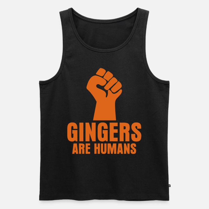 Rote Haare Spruch Rothaarig Rotschopf - Männer Premium Bio Tank Top - Schwarz