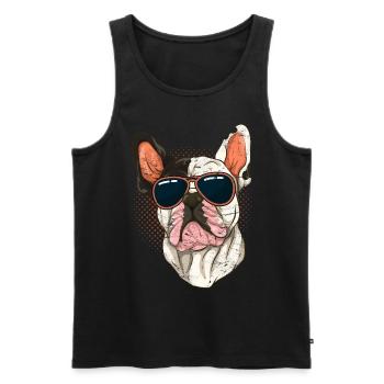 Sunglasses Dogs Frenchie French Bulldog - Men's Premium Organic Tank Top - black - Front - Michal (187cm)