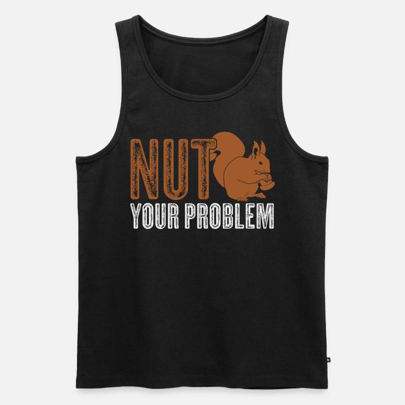 Eichhörnchen Spruch - Männer Premium Bio Tank Top - Schwarz