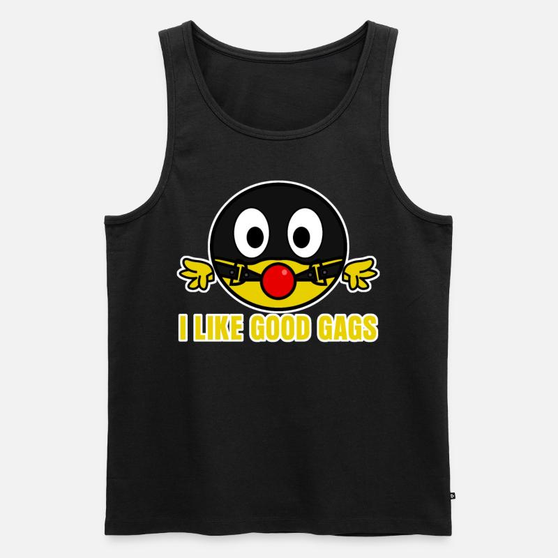 BDSM Gag - Männer Premium Bio Tank Top - Schwarz