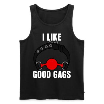 BDSM Joke - Männer Premium Bio Tank Top - Schwarz - Vorne - Michal (187cm)