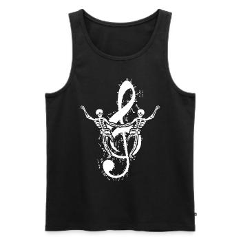Skelett Halloween Tanzen Skelette - Männer Premium Bio Tank Top - Schwarz - Vorne - AI Model Male 178 light (178cm)