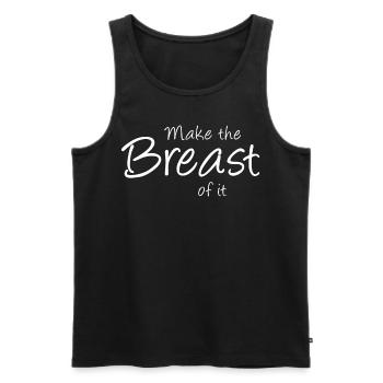 Titten Brust Party Urlaub Brüste - Männer Premium Bio Tank Top - Schwarz - Vorne - AI Model Male 178 light (178cm)