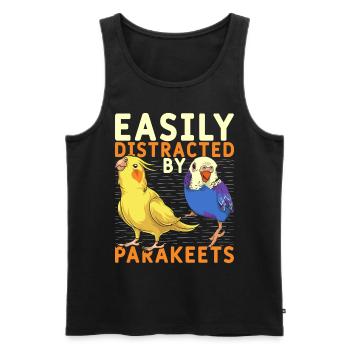 Vogelliebhaber Vogel Lustiges Geschenk Sittich - Männer Premium Bio Tank Top - Schwarz - Vorne - AI Model Male 178 light (178cm)