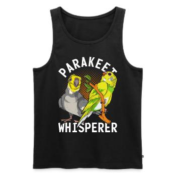 Vogelliebhaber Vogel Flüsterer Geschenk Sittich - Männer Premium Bio Tank Top - Schwarz - Vorne - AI Model Male 178 light (178cm)