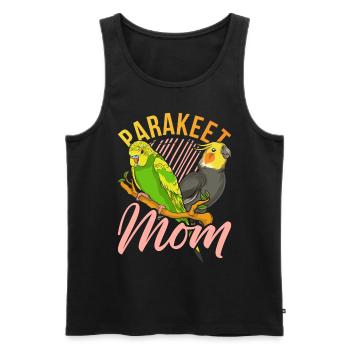 Vogelliebhaber Mama Muttertag Geschenk Sittich - Männer Premium Bio Tank Top - Schwarz - Vorne - AI Model Male 178 light (178cm)