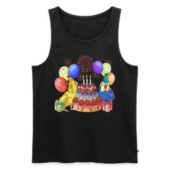 Vogel Tier Geburtstagsfeier Geschenk Sittich - Männer Premium Bio Tank Top - Schwarz - Vorne - AI Model Male 178 light (178cm)