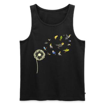Pusteblume Ornithologe Vogel Geschenk Sittich - Männer Premium Bio Tank Top - Schwarz - Vorne - Michal (187cm)