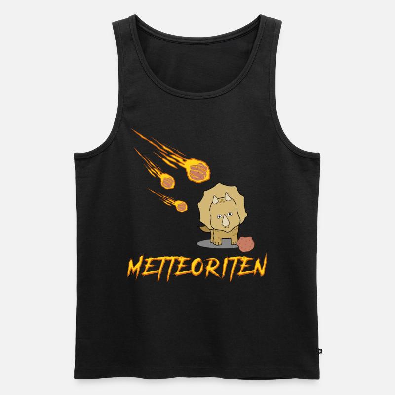 Mettbällchen Dinosaurier Hackfleisch - Männer Premium Bio Tank Top - Schwarz