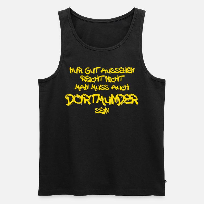Dortmunder Spruch Dortmund - Männer Premium Bio Tank Top - Schwarz