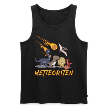 Mettbällchen Hackfleisch Mett Hack - Männer Premium Bio Tank Top - Schwarz - Vorne - Michal (187cm)