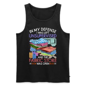 Seamstress Vintage Flower Sewing Machine Gift Sewing - Men's Premium Organic Tank Top - black - Front - AI Model Male 178 light (178cm)