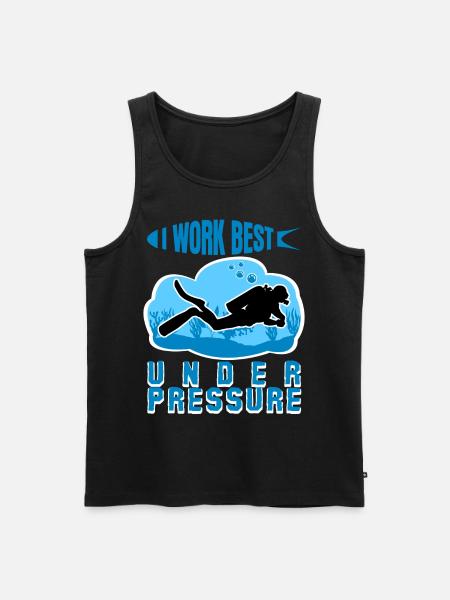 Diver Scuba Diver Saying Diving - Men's Premium Organic Tank Top - black