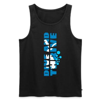 Taucher Tauchen - Männer Premium Bio Tank Top - Schwarz - Vorne - Michal (187cm)