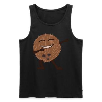 Coconut dances coconuts - Men's Premium Organic Tank Top - black - Front - AI Model Male 178 light (178cm)