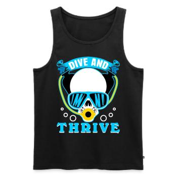 Taucher TaucherbrilleTauchen - Männer Premium Bio Tank Top - Schwarz - Vorne - Michal (187cm)